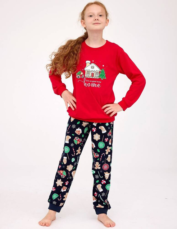 594/175 592/175 Home Piżama dziewczęca Cornette czerwony
