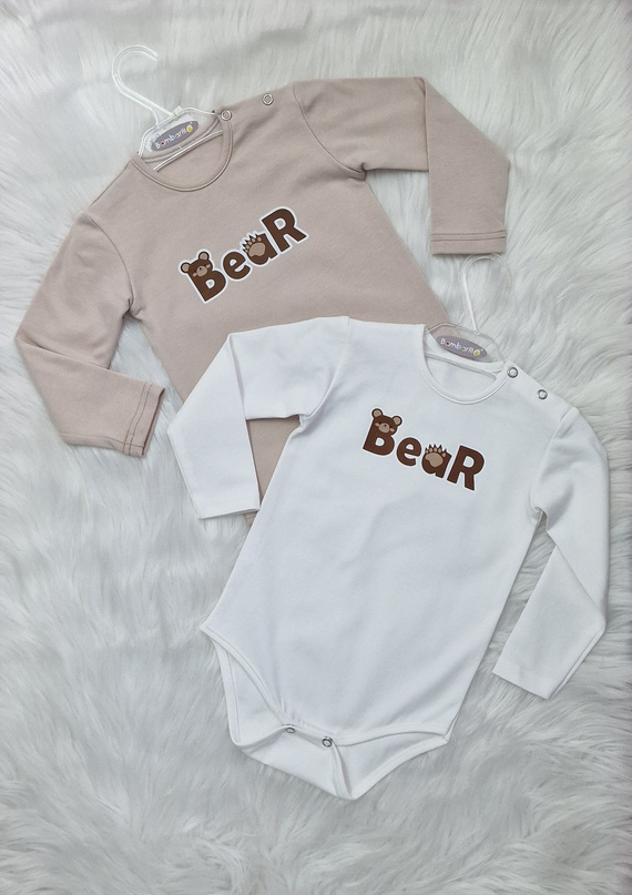 Bear Body niemowlęce Bambarillo beżowy | Bawełniane, elastyczne, wygodne
