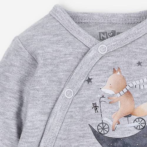 ABN-4622/SZM Space Tour Body kopertowe z bawełny organicznej Nini szary