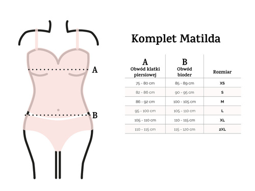 Matilda Komplet Damski Piżama DKaren - czarny