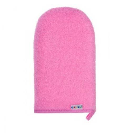 Rękawica Akuku myjka frotte do kąpieli różowy