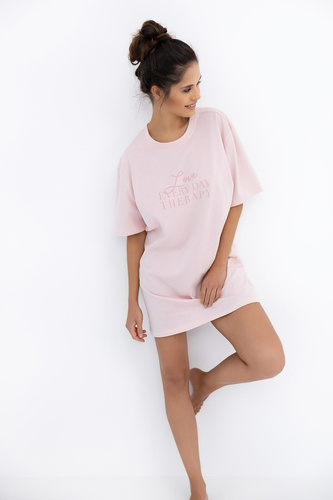 Annabelle Koszula nocna Sensis – Bawełniana, różowa, z napisem | Komfort i styl