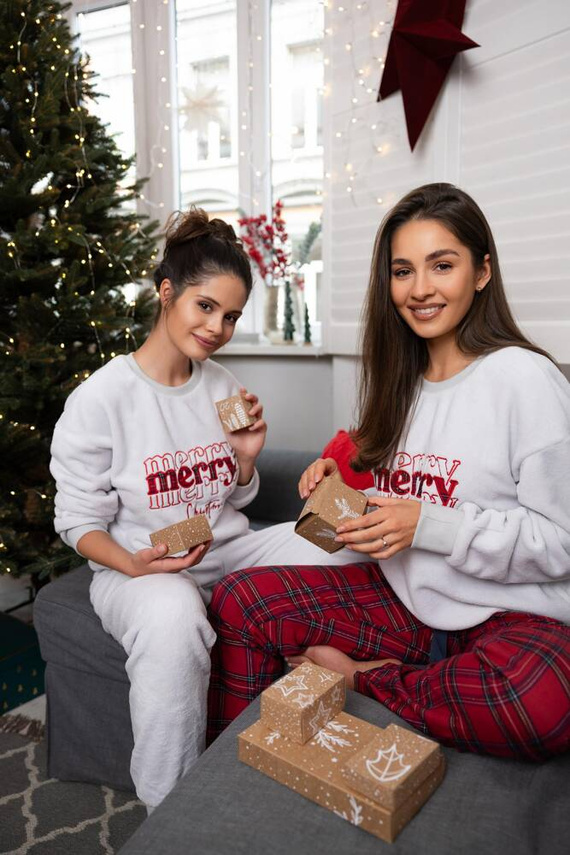 Gween Piżama damska Soft/Flanela Sensis - szary