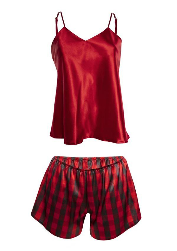 DK-KK Christmas 2 Komplet Damski Piżama DKaren - czerwony 016