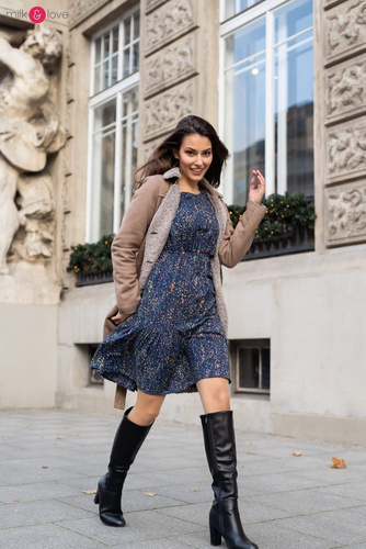 Lovely Dress Milk&Love sukienka ciążowa i do karmieniagranatowa w print