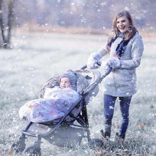 Śpiworek do wózka Premium Woodland Makaszka