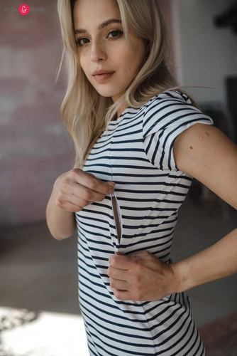 Milky Dress Milk&Love Sukienka do karmienia w paski