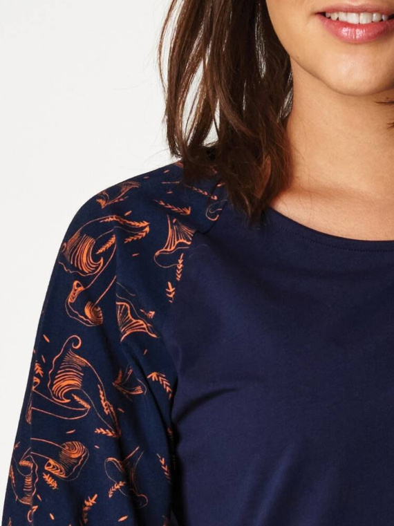 LND 752 Koszula damska Key granatowy