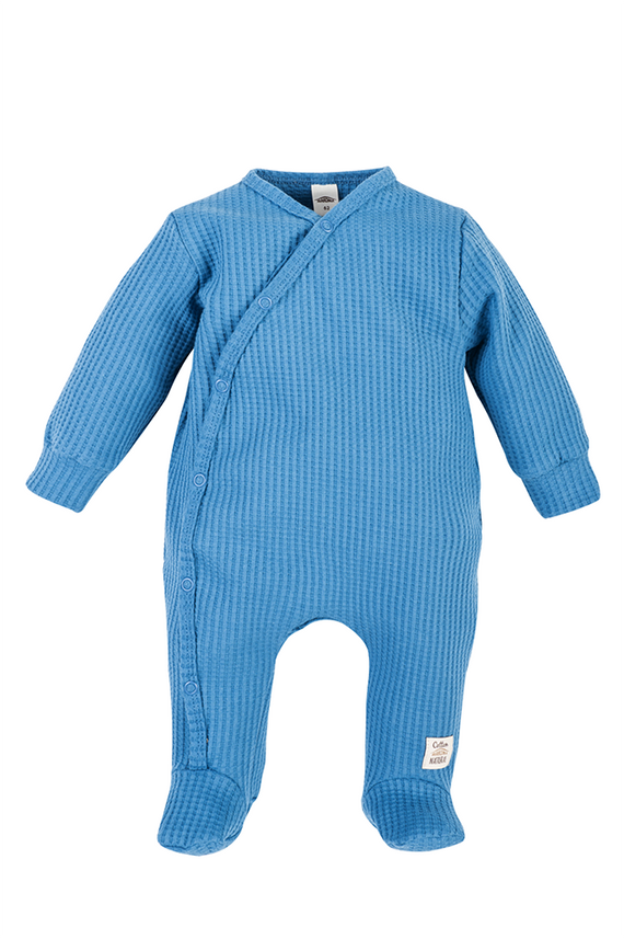 "Natural Waffel" Makoma Pajacyk niemowlęcy denim