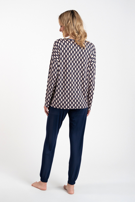 Milda Piżama Damska długi rękaw, długie spodnie Italian Fashion