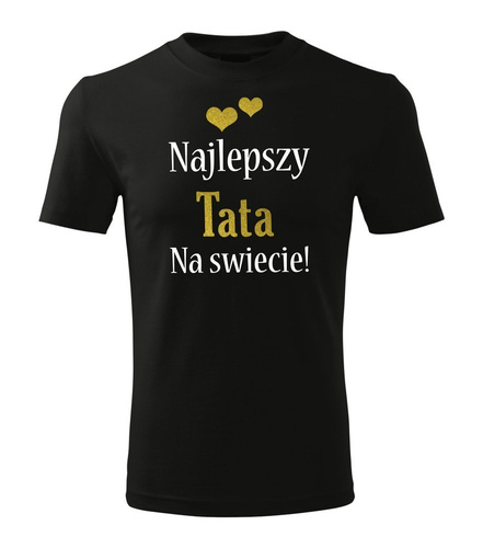 "Najlepszy tata na świecie" Moocha koszulka męska czarny