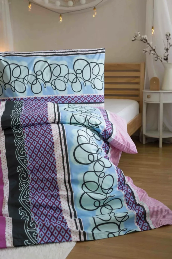 Purple Spin Pościel bawełniana Jerry Fabrics różowy