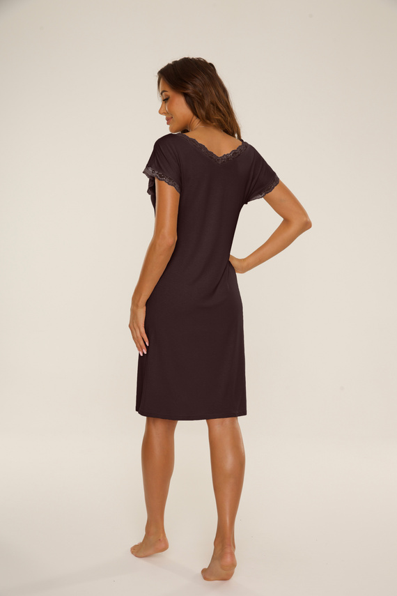 816 Hazel Koszulka nocna De Lafense - czekoladowy