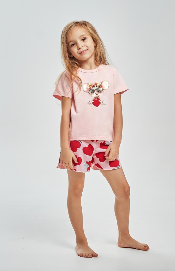 Piżama dziewczęca Taro 3559 Mika różowa 100% bawełna