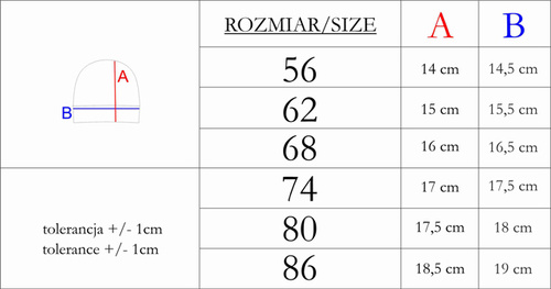 214055 Muki Nicol Czapeczka niemowlęca