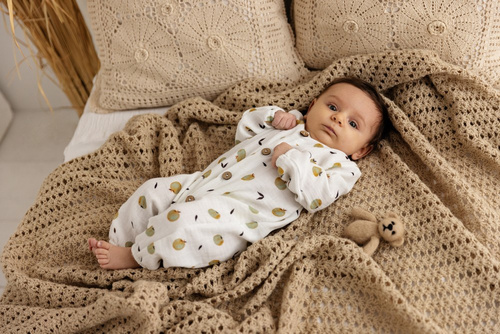 "Apples Muslin" Makoma Pajac muślinowy 