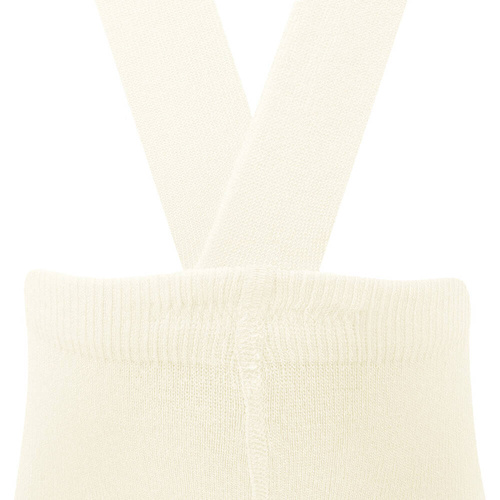 141612 Rajstopy bambusowe z szelkami Nicol - kremowy