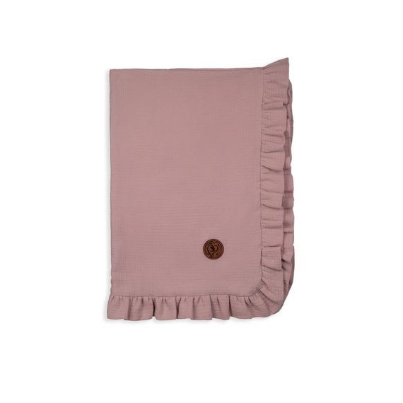 Powder Pink Kocyk muślinowy dla niemowlaka Makaszka