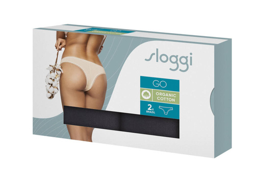 Figi Brazylijskie 2 pak Damskie Sloggi go - black