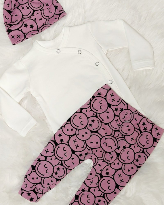 Emotki Bambarillo komplet 3-częściowy musztardowy