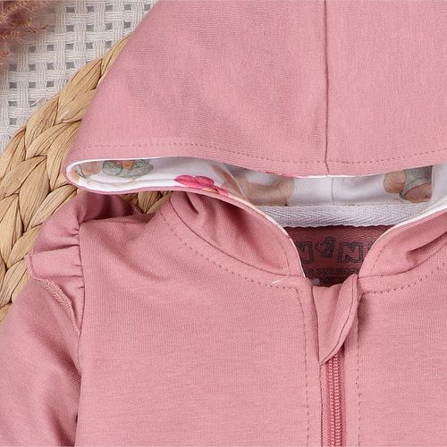 ABN-5702 Nini Bluza Dresowa Dziecięca Małe Myszki 95% Bawełna Organiczna 