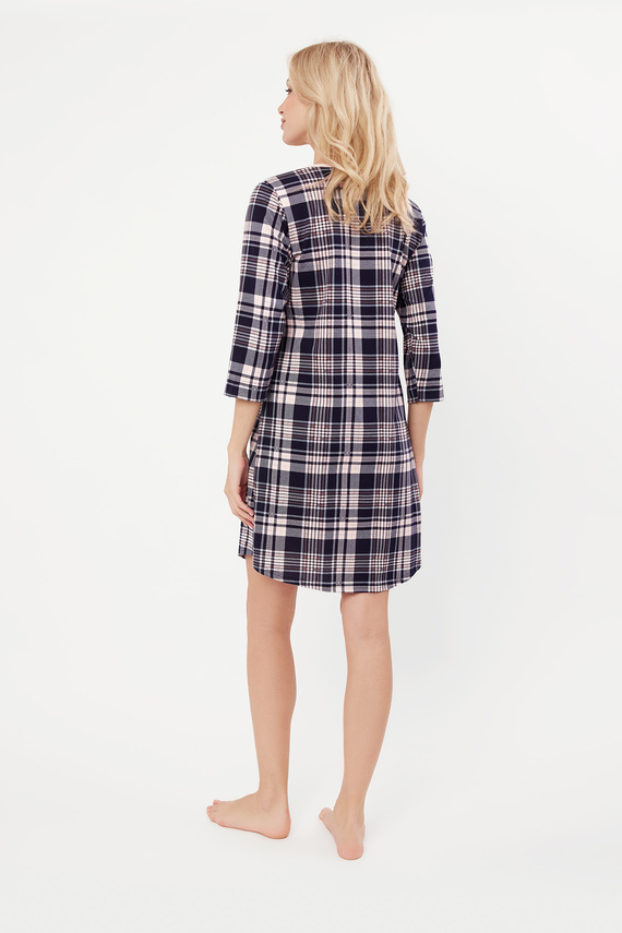 Dona rozpinana koszula nocna, rękaw 3/4 Italian Fashion - druk