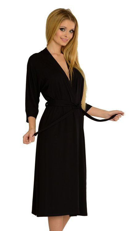 942 Visa Szlafrok Długi De Lafense - czarny