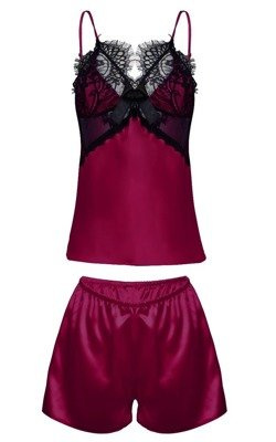 Beatrice Komplet piżama damska DKaren - bordowa