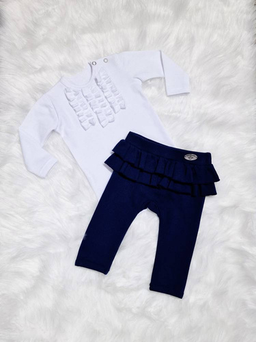 Zuza Bambarillo Body z długim rękawem biały