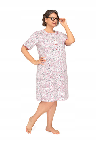 263 Basia I rozpinana koszula nocna Martel - bordowa