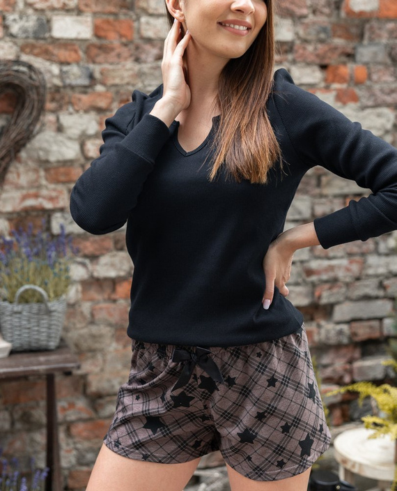 Sensis She Piżama damska - czarny brązowy