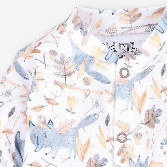 Skarby Jesieni Kaftanik niemowlęcy z bawełny organicznej Nini druk