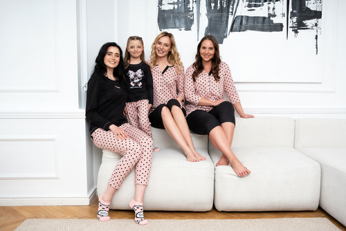 Bonilla Italian Fashion Piżama dziewczęca - czarny/druk 