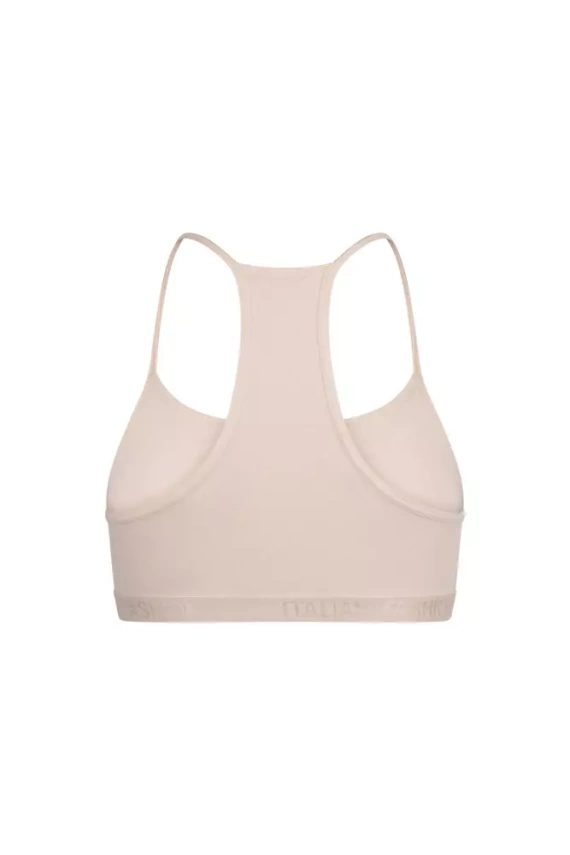 Nikola Italian Fashion Stanik dziewczęcy, wąskie ramiączko - pudrowy