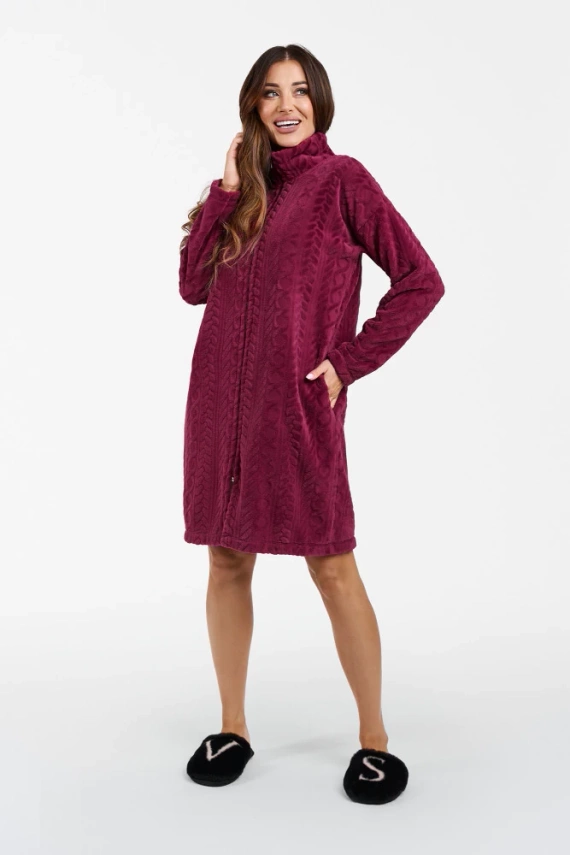 Rena Szlafrok damski Italian Fashion - bordowy