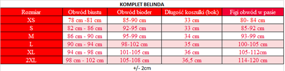 Belinda Komplet damski DKaren - czerwona