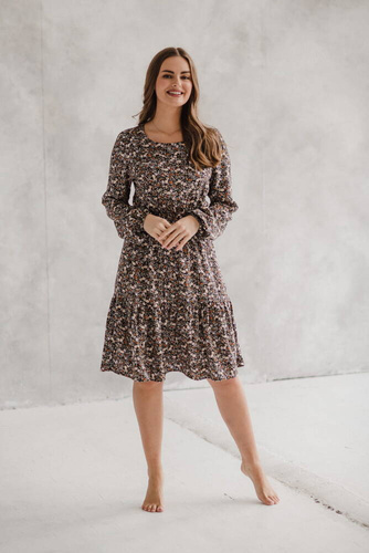 Lovely Dress sukienka ciążowa i do karmienia Milk&Love czarna w kwiatuszki