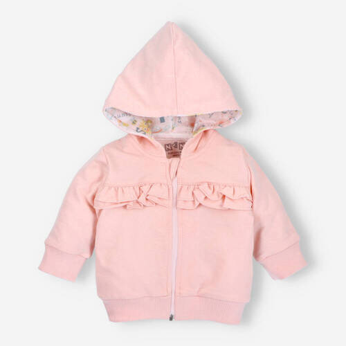 ABN-3950/BRÓ Sunny Bluza dresowa z bawełny organicznej Nini różowy