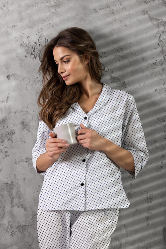 Ms. President piżama damska Momenti Per Me white