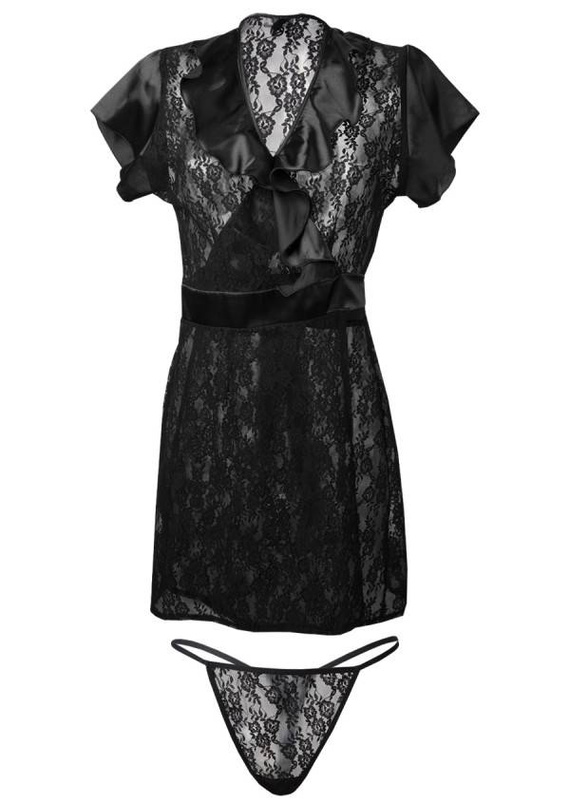Mia Koronkowy zestaw DKaren - czarny