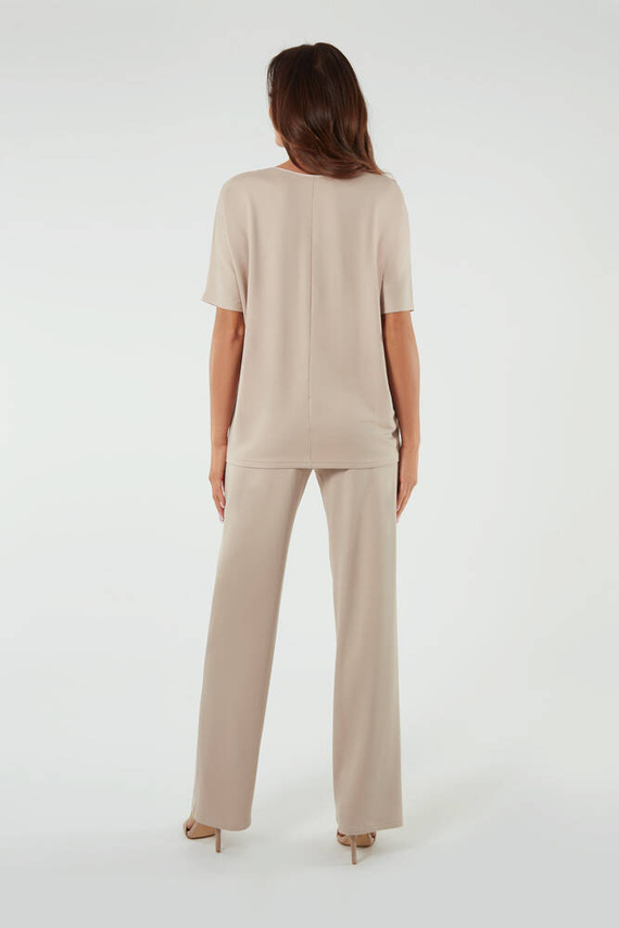 Soler Spodnie damskie długie Italian Fashion - beżowy