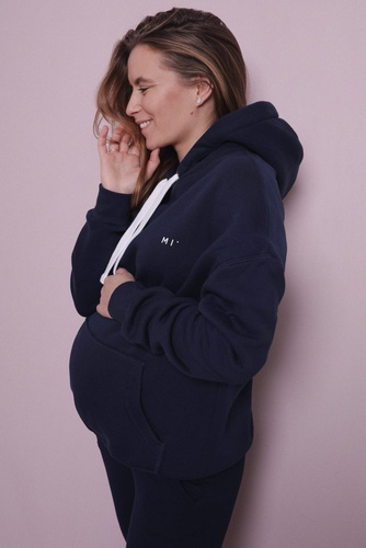 MI° hoodie Misimi bluza z kapturem - granat
