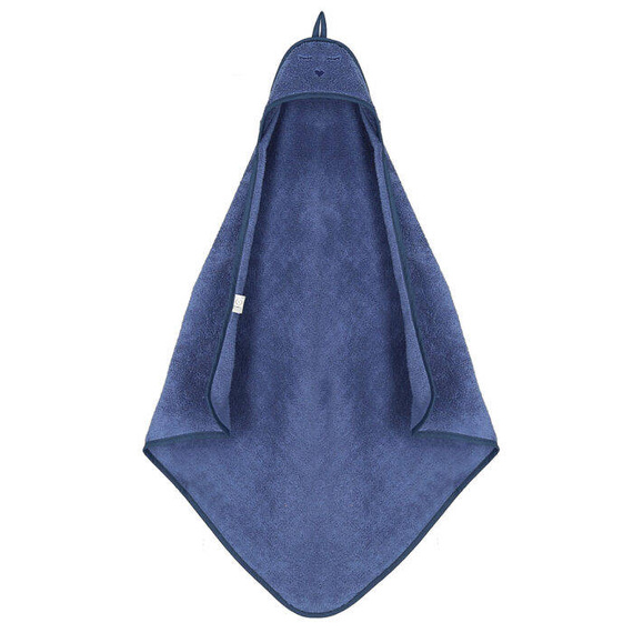 Bawełniany ręcznik z kapturkiem Yosoy - indygo