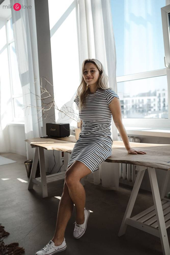 Milky Dress Milk&Love Sukienka do karmienia w paski