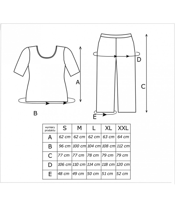 Caroline 3/4 Donna – piżama damska bawełniana z kwiatowym printem, krótki rękaw i spodnie 3/4