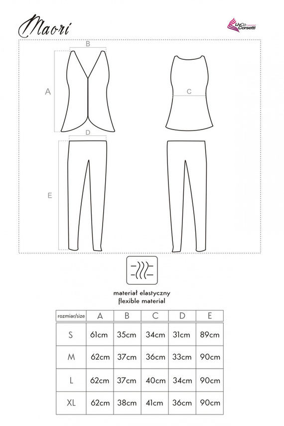 Maori LC 90099 Piżama damska LivCo Corsetti Fashion
