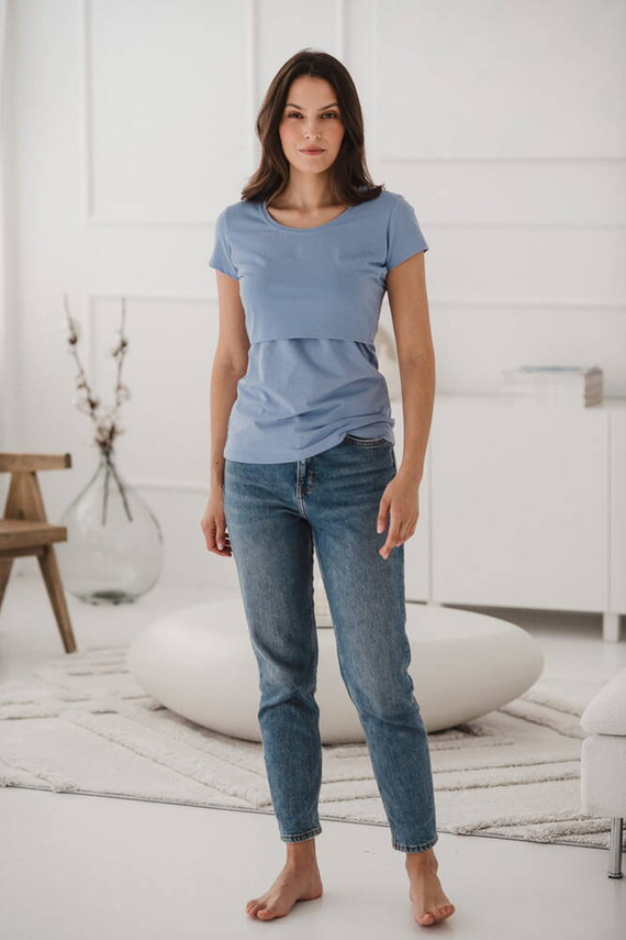 Milk Shirt Milk&Love bluzka do karmienia błękitny