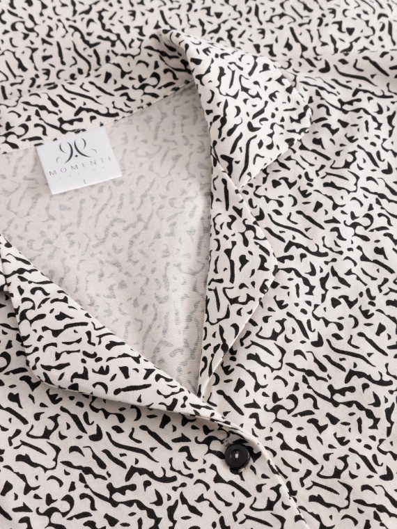 About Style Long piżama damska rozpinana Momenti Per Me beige