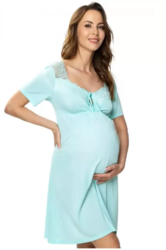 86561 Lori Koszula Nocna ciążowa i do karmienia Mewa miętowy