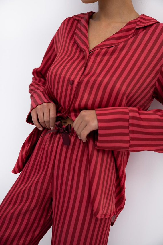 Rosemary Piżama damska Sensis – wiskozowa, rozpinana, w paski